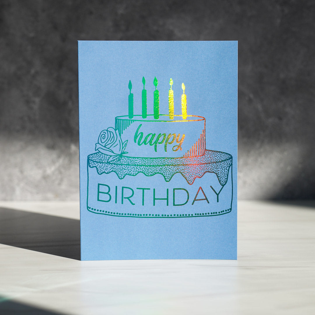Happy Birthday Cake - Blue